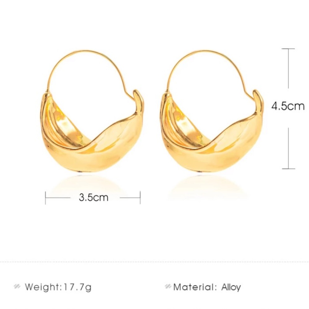 Fashion Gold Tone Drop Earrings - Picture 3 of 5